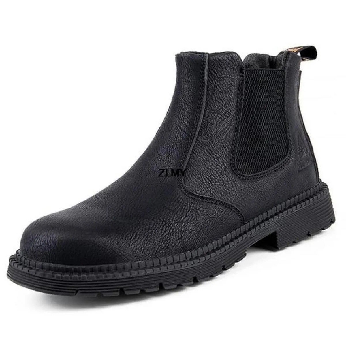 Scarpe antinfortunistiche in pelle micro Scarpe da lavoro anti-pugnalate da uomo Sneakers con punta in acciaio Stivali antinfort