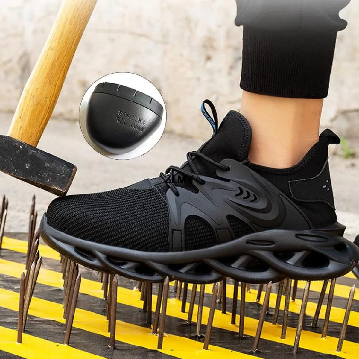 Scarpe antinfortunistiche leggere per uomo Scarpe da lavoro con punta in acciaio Antistab Antismash Stivali antinfortunistici da