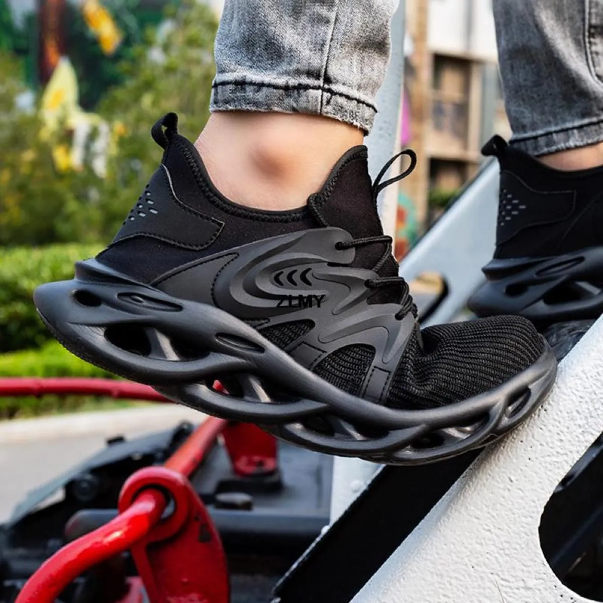 Scarpe antinfortunistiche leggere per uomo Scarpe da lavoro con punta in acciaio Antistab Antismash Stivali antinfortunistici da