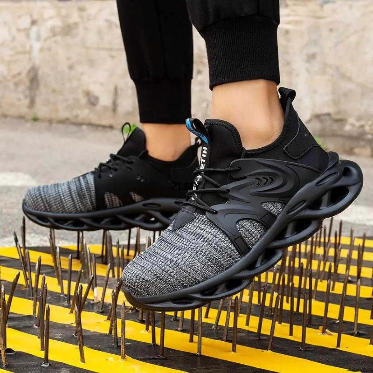 Scarpe antinfortunistiche leggere per uomo Scarpe da lavoro con punta in acciaio Antistab Antismash Stivali antinfortunistici da