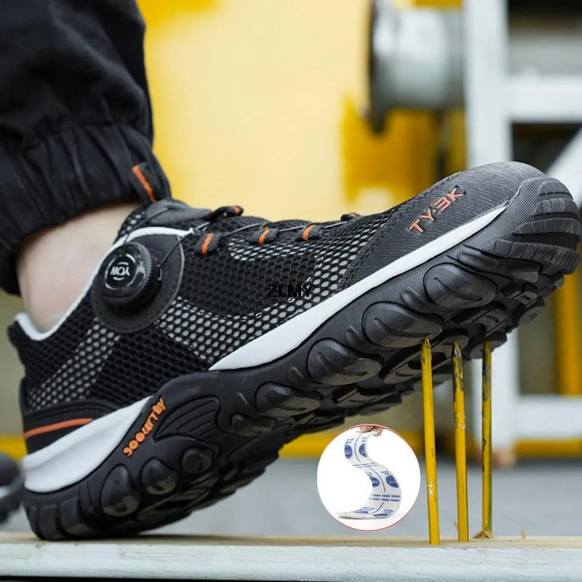 Scarpe antinfortunistiche traspiranti Sneaker da uomo con punta in acciaio Stivali antinfortunistici da lavoro antiforatura Scar