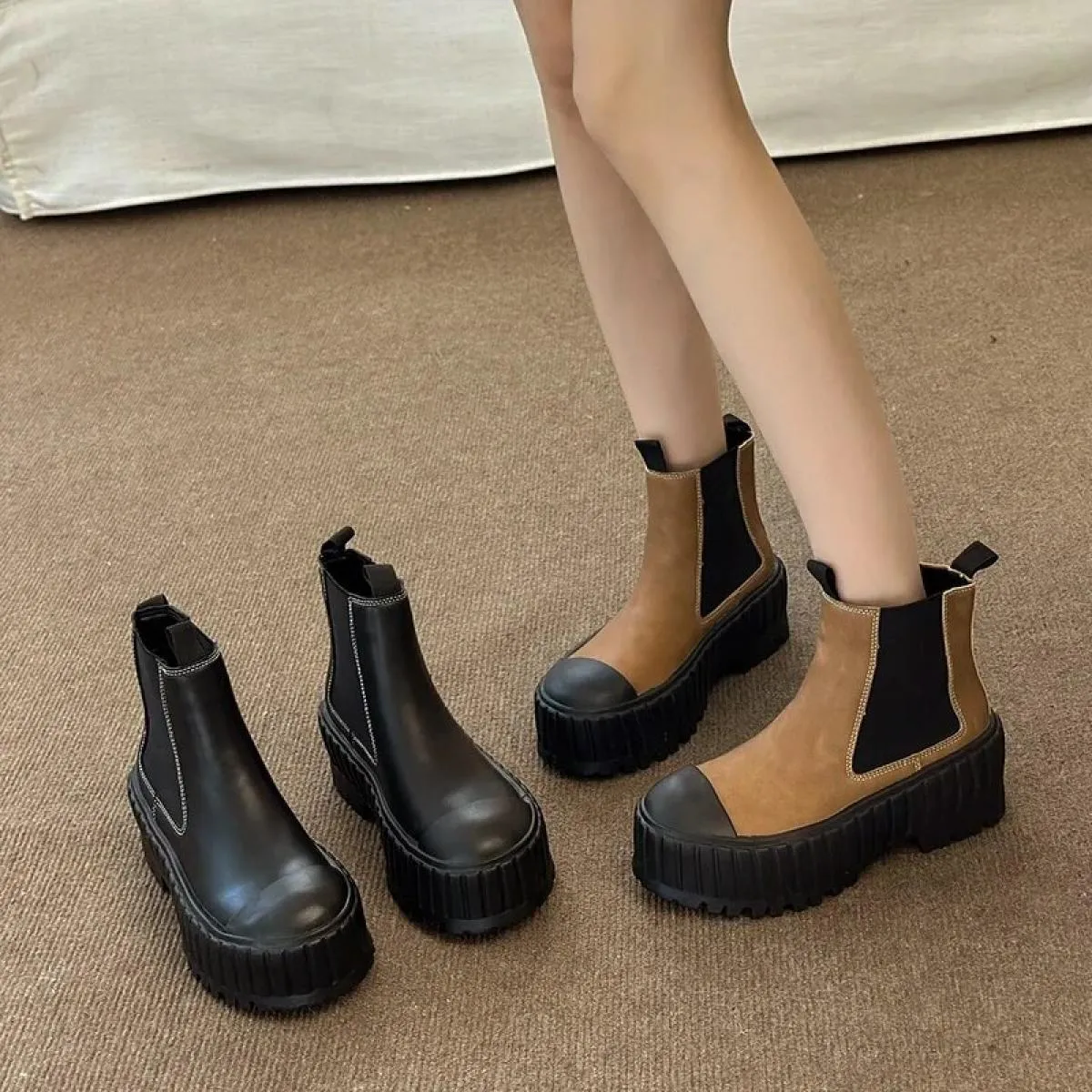 Scarpe da donna Vendita calda Tacchi alti da donna Autunno Casual Concisi classici Punta tonda Stivali da donna con fondo in spu