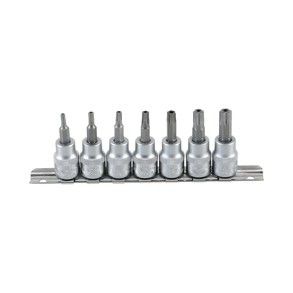SET 7 PEZZI, CHIAVI A BUSSOLA TORX CON FORO MASCHIO, TH15-TH50,
