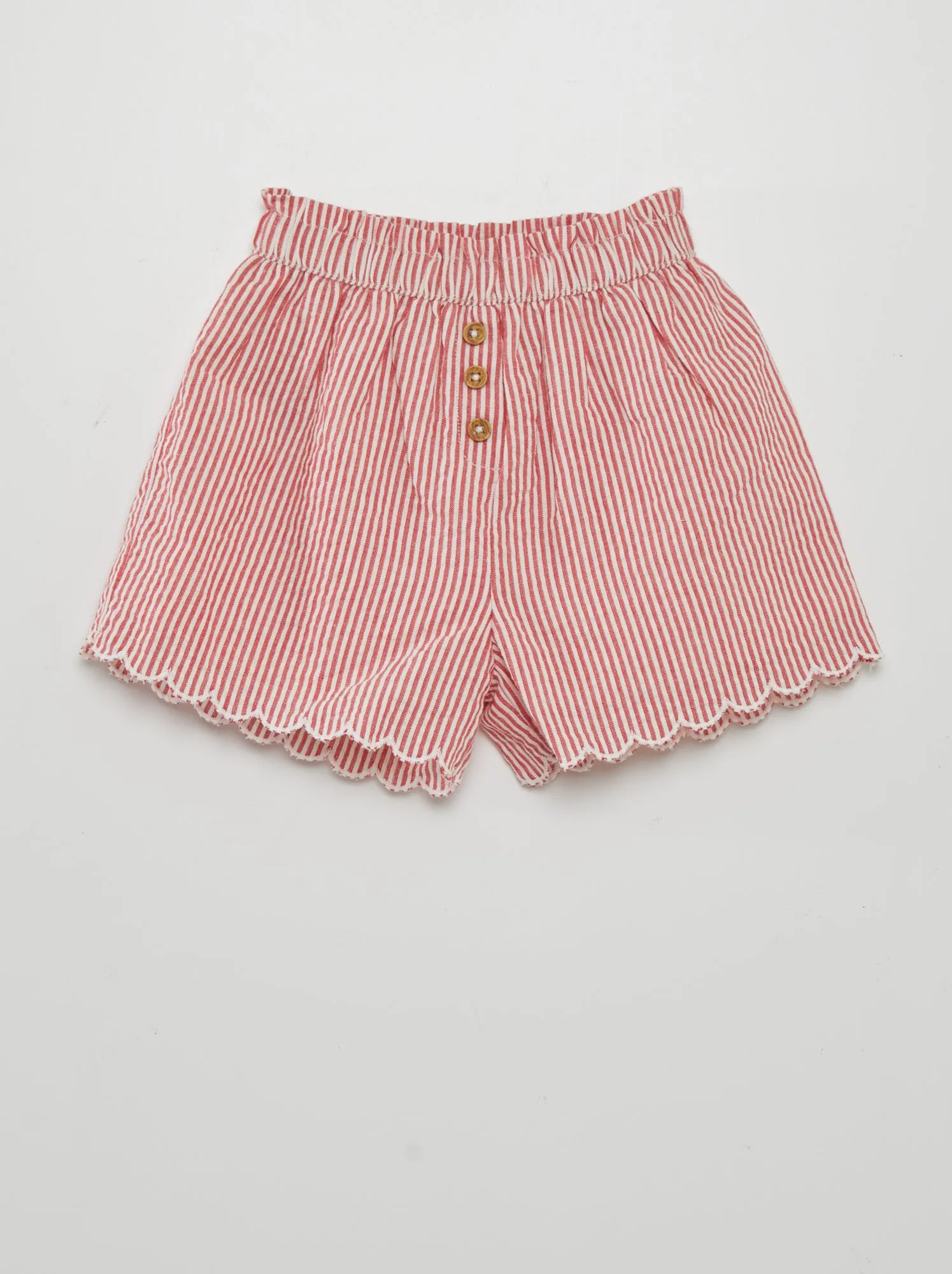 Shorts a righe - ROSSO