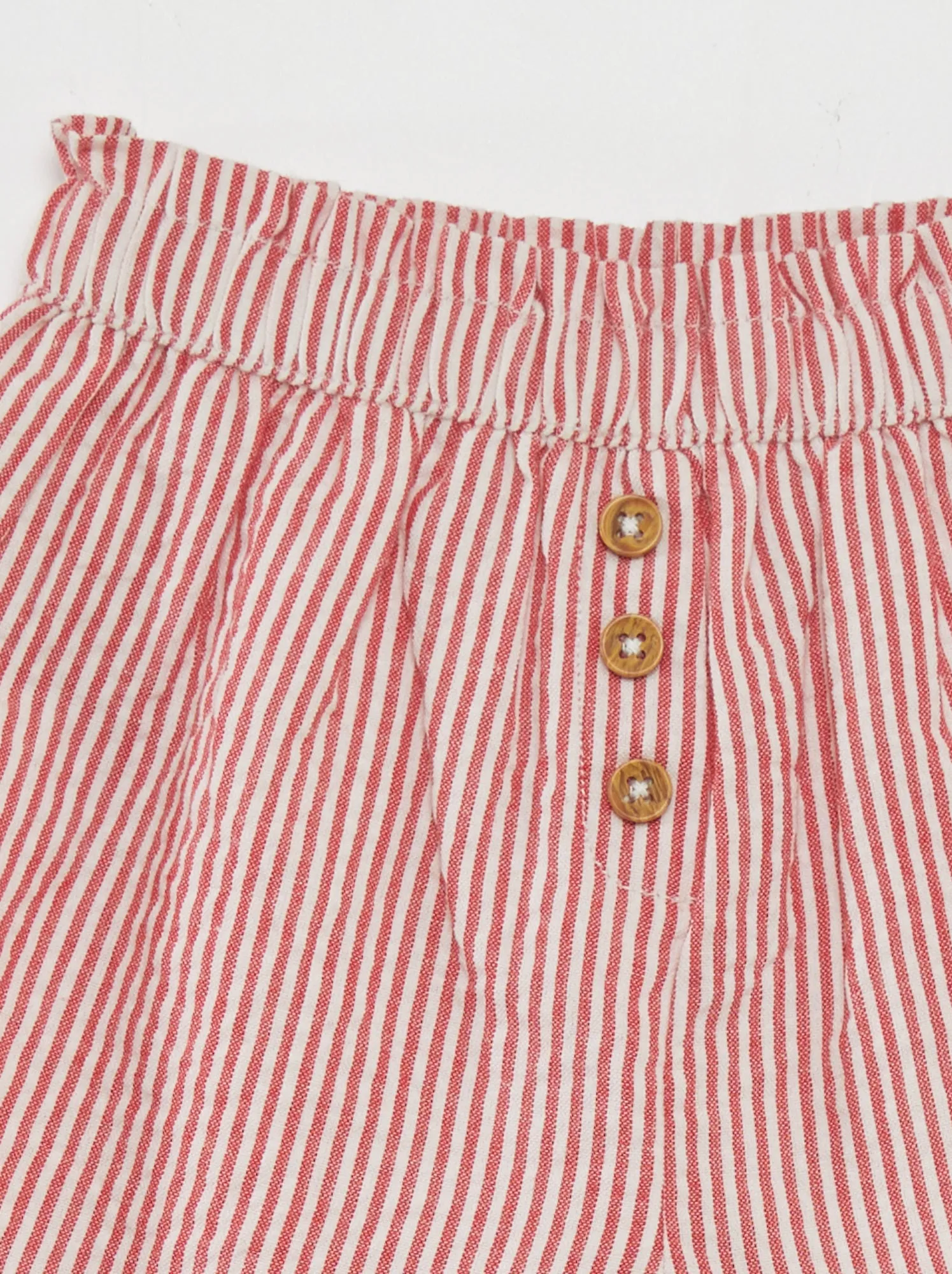 Shorts a righe - ROSSO