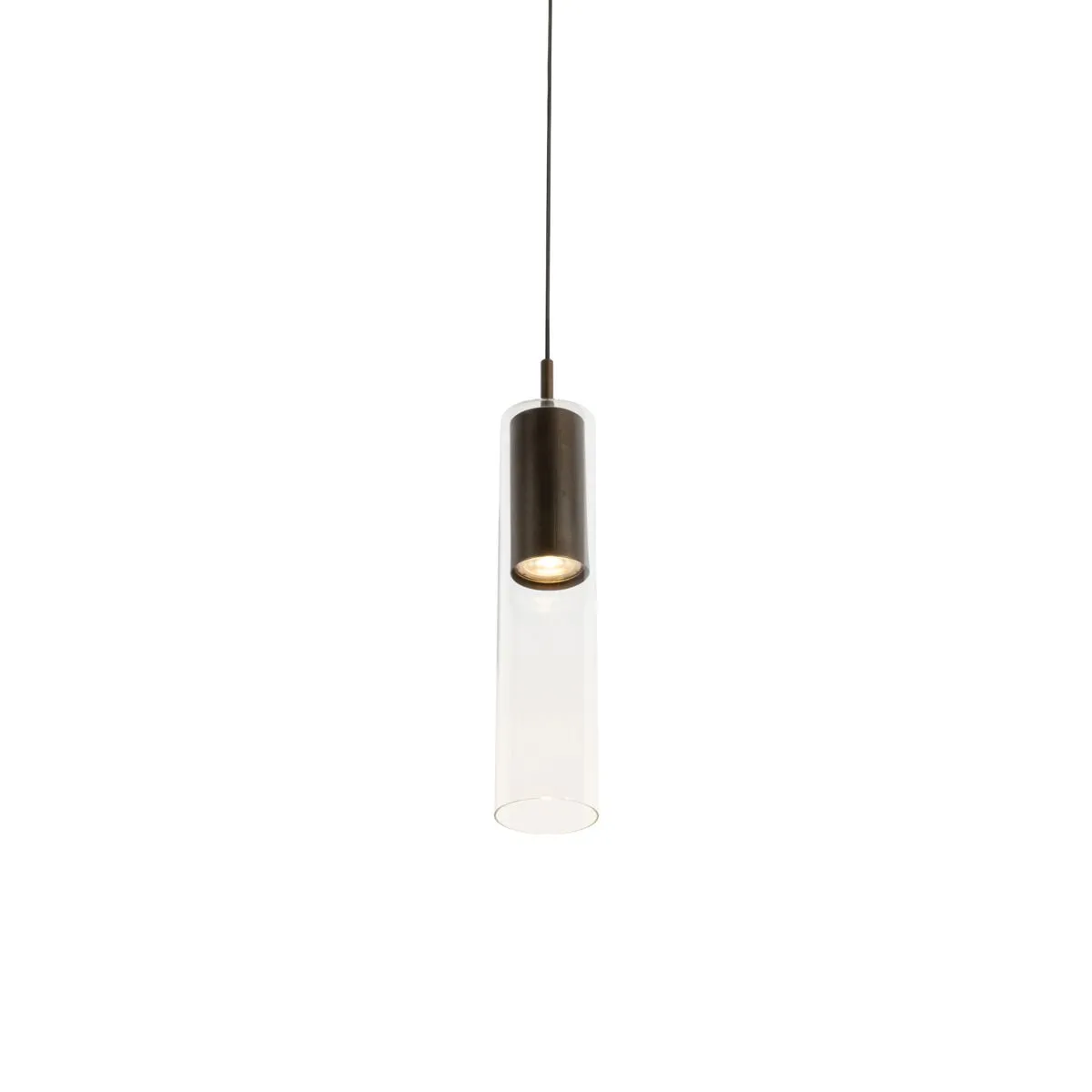 Sistema di illuminazione su binario moderno con 5 luci a sospensione bronzo scuro monofase - Iconic Lloyd