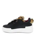 Sneakers Ed Parrish in pelle e cavallino nero e marrone
