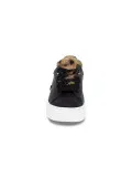 Sneakers Ed Parrish in pelle e cavallino nero e marrone