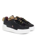 Sneakers Ed Parrish in pelle e cavallino nero e marrone