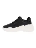 Sneakers Windsor Smith CARTE BRAVE BLACK WHITE in pelle nero