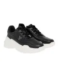 Sneakers Windsor Smith CARTE BRAVE BLACK WHITE in pelle nero