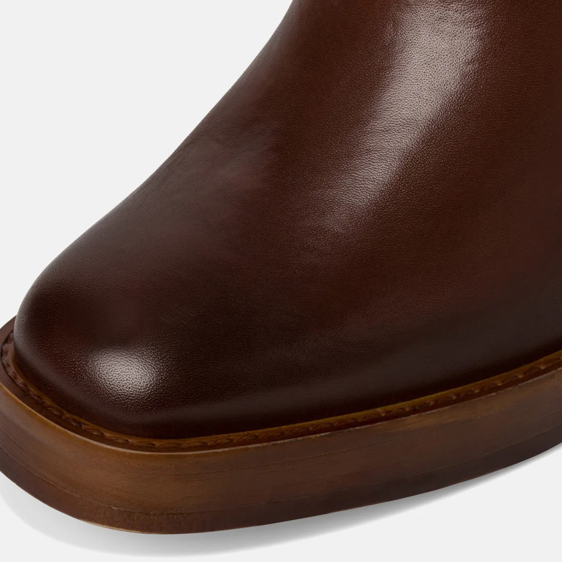 Stivaletto da donna Tamaris marrone in pelle con tacco