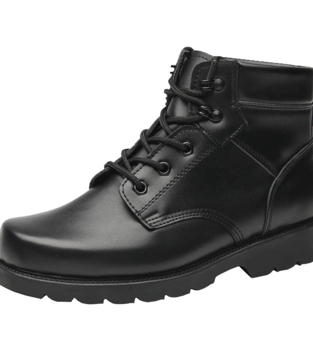 Stivali da combattimento da uomo in vera pelle Puntale in acciaio Pelliccia invernale Scarpe da uomo tattiche Scarpe da uomo di