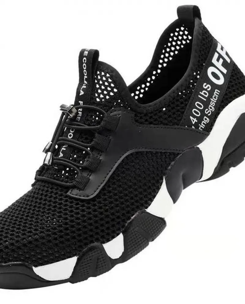 Stivali da lavoro di sicurezza da uomo di grandi dimensioni estive Scarpe casual morbide e comode traspiranti Anti Smashing Anti