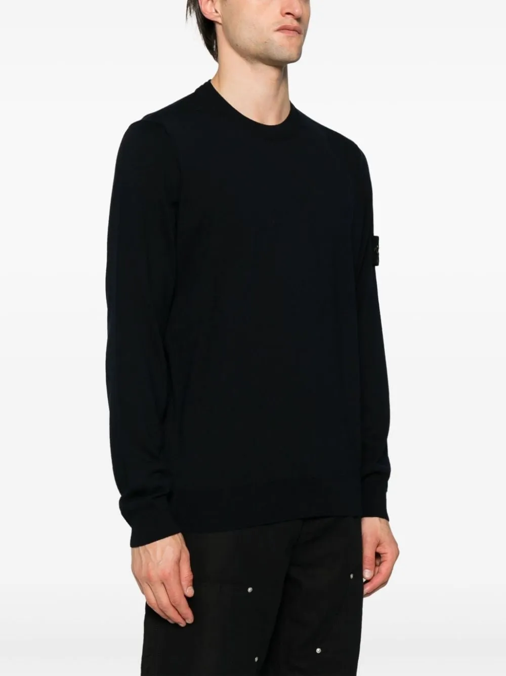 Stone Island-Maglione con applicazione Compass