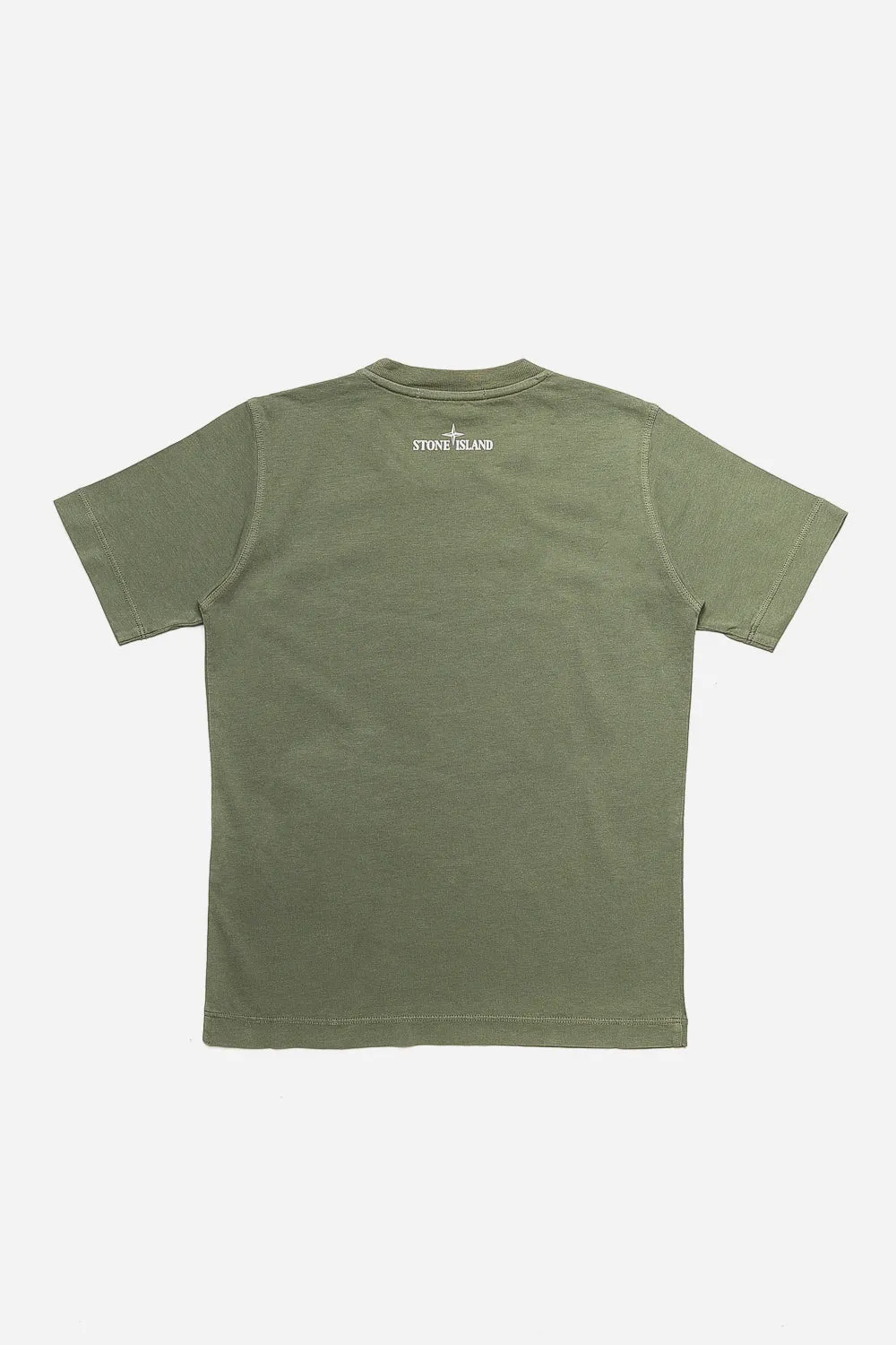 Stone Island T-shirt M/m Logo Radar Verde Bambino