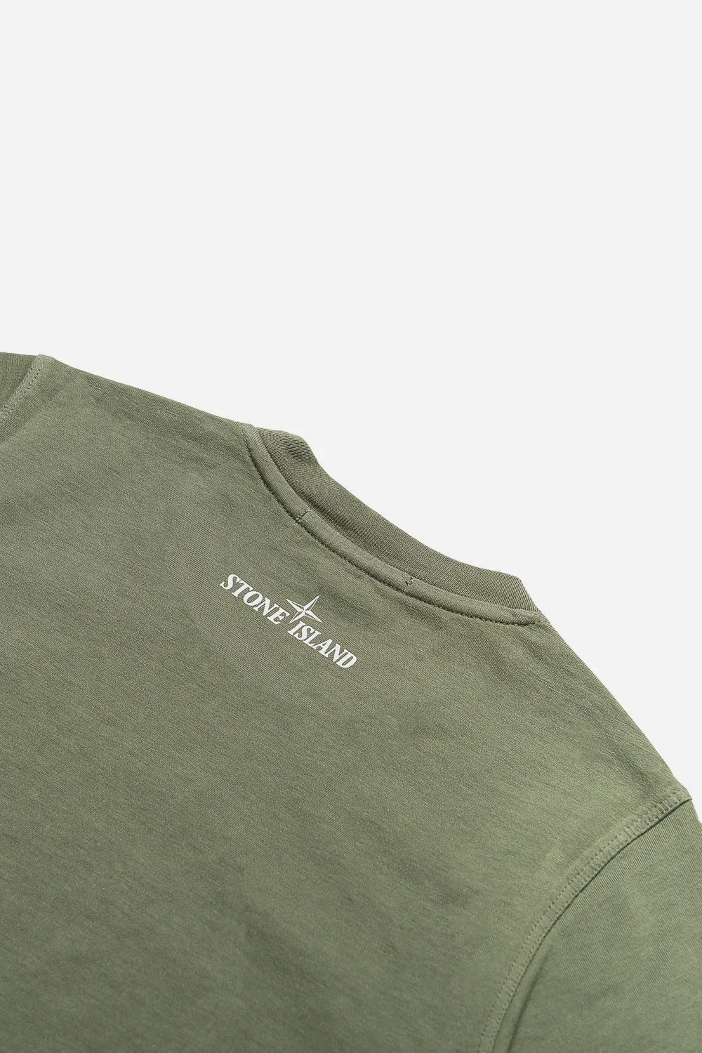 Stone Island T-shirt M/m Logo Radar Verde Bambino