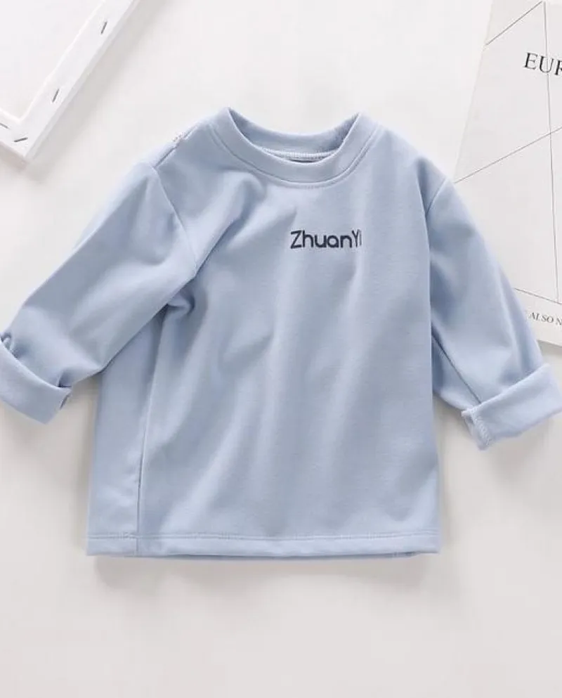 T-shirt calde per bambina Abbigliamento invernale per bambini T Shi a maniche lunghe per bambini