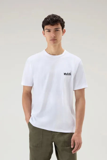 T-shirt in puro cotone con grafica Western sul retro                                                                            