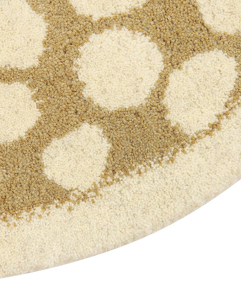Tappeto per bambini lana giallo e beige motivo capriolo 100 x 160 cm YONA