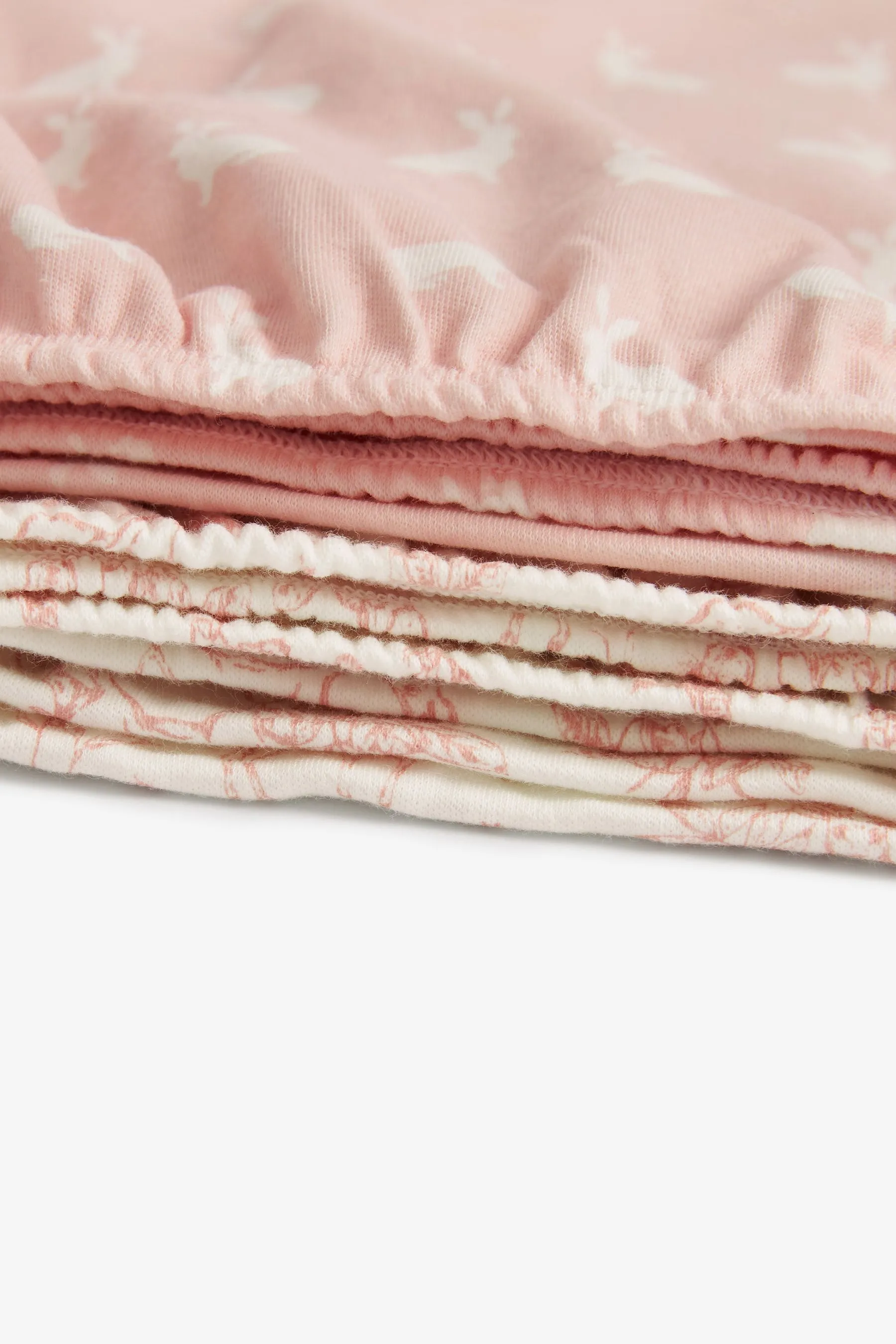 The Little Tailor 2 Pack 100% Cotton Baby Fitted Jersey Cot Sheets    