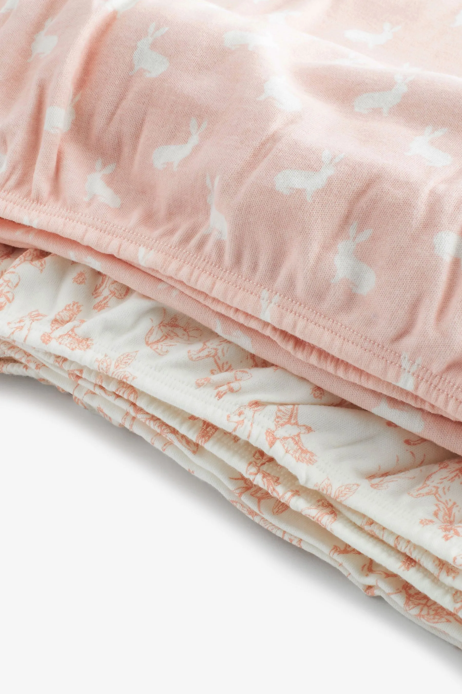 The Little Tailor 2 Pack 100% Cotton Baby Fitted Jersey Cot Sheets    