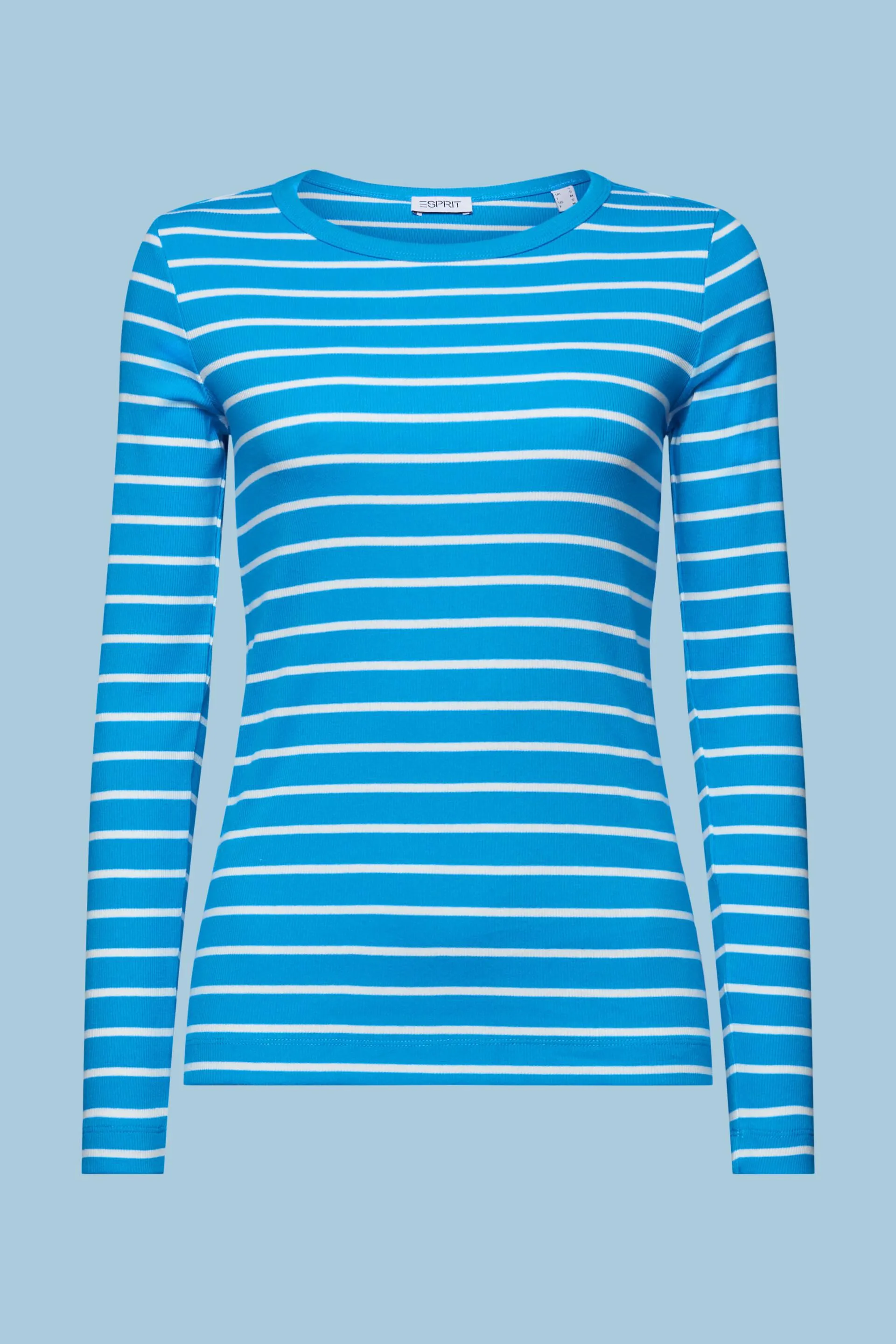 Top a righe in maglia a coste