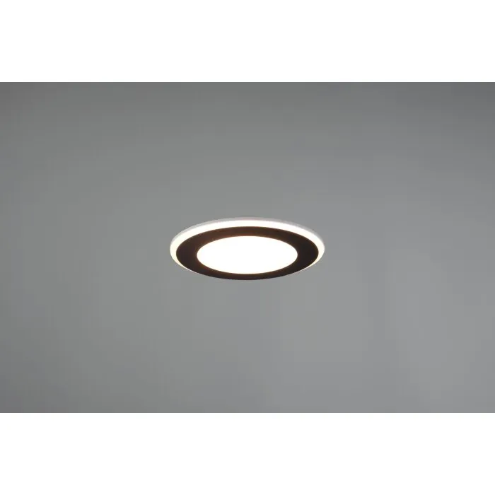 Trio-Leuchten Aura Lampada da incasso LED Nero, 1-Luce