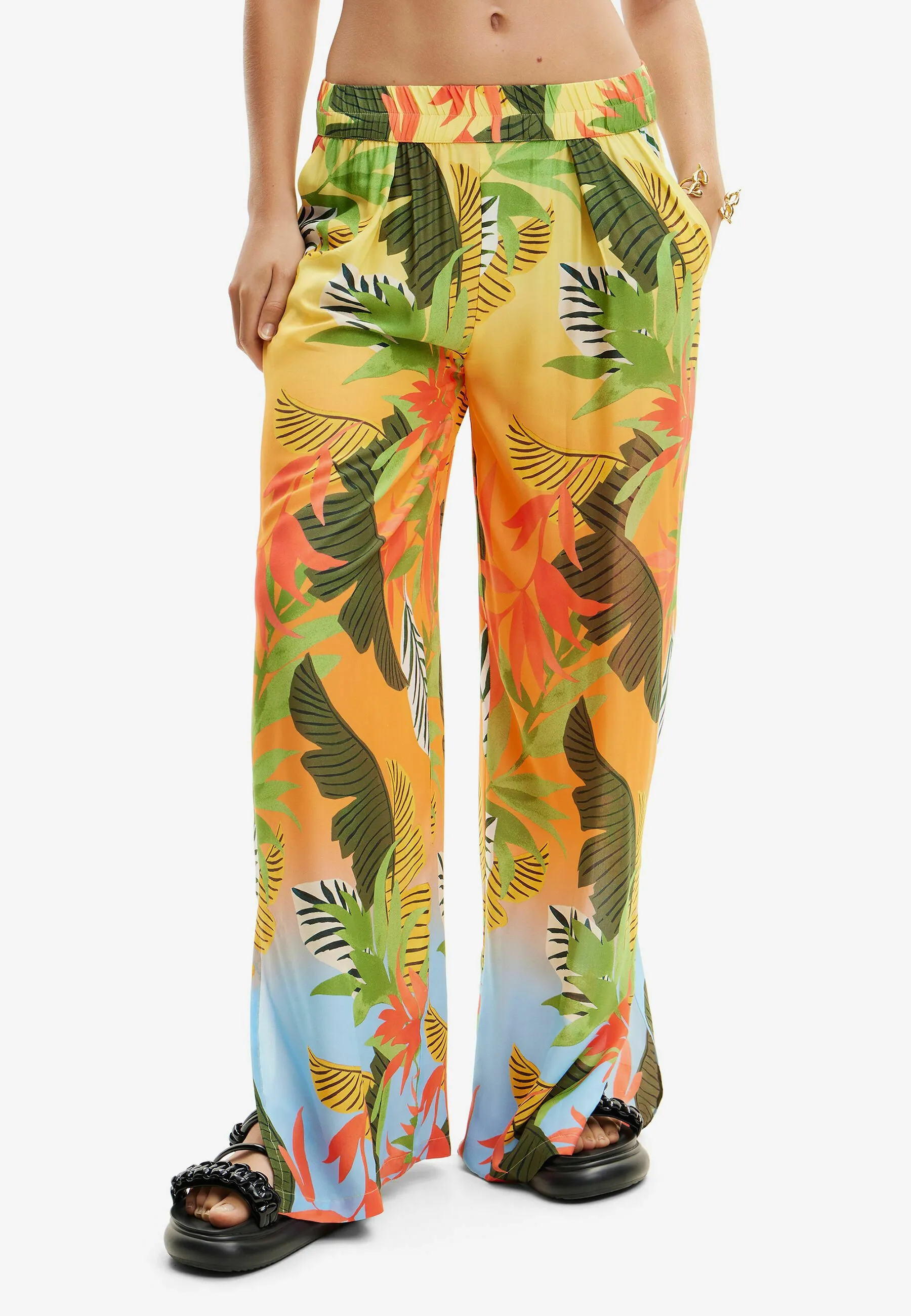 TROPICAL WIDE-LEG  - Pantaloni