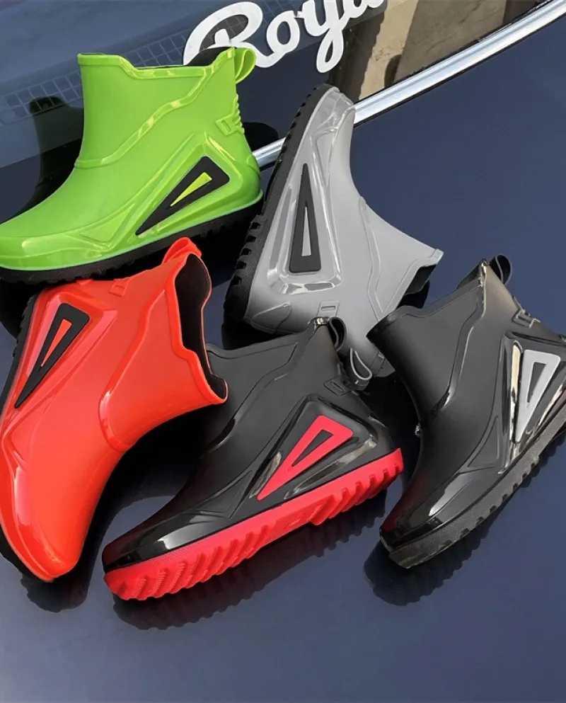 Uomo 2022 Nuovi stivali da pioggia Shaxi per escursionismo leggero antiscivolo allaperto Scarpe da pesca in gomma impermeabili