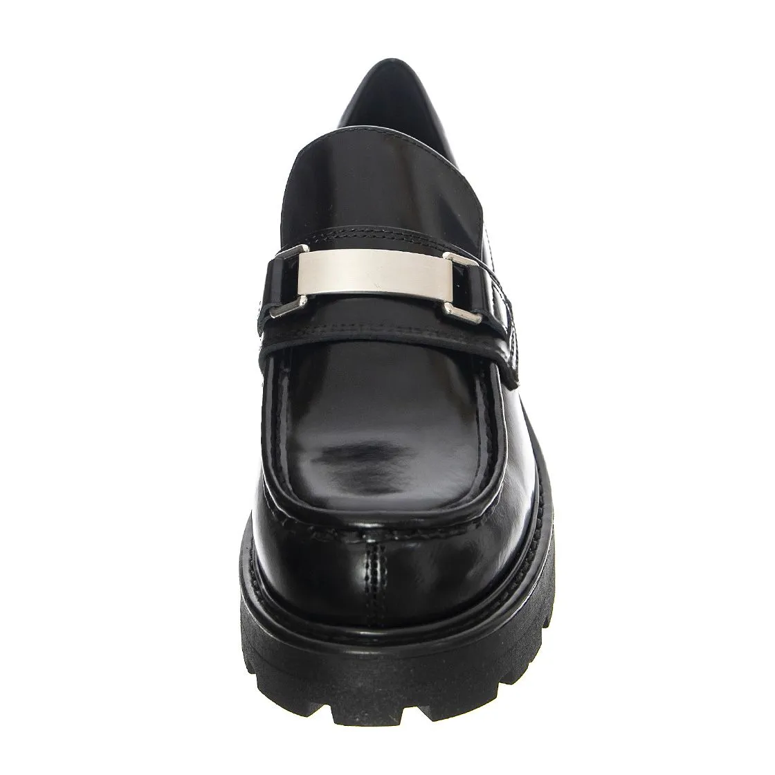 VAGABOND Cosmo 2.0 Cow Leather Black - Mocassini Donna Neri con Dettagli a Contrasto    