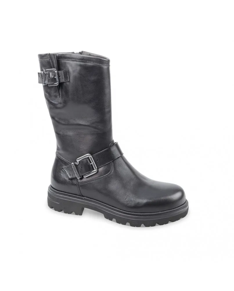 VALLEVERDE 49210 Ankle boot stivale rock nero pelle