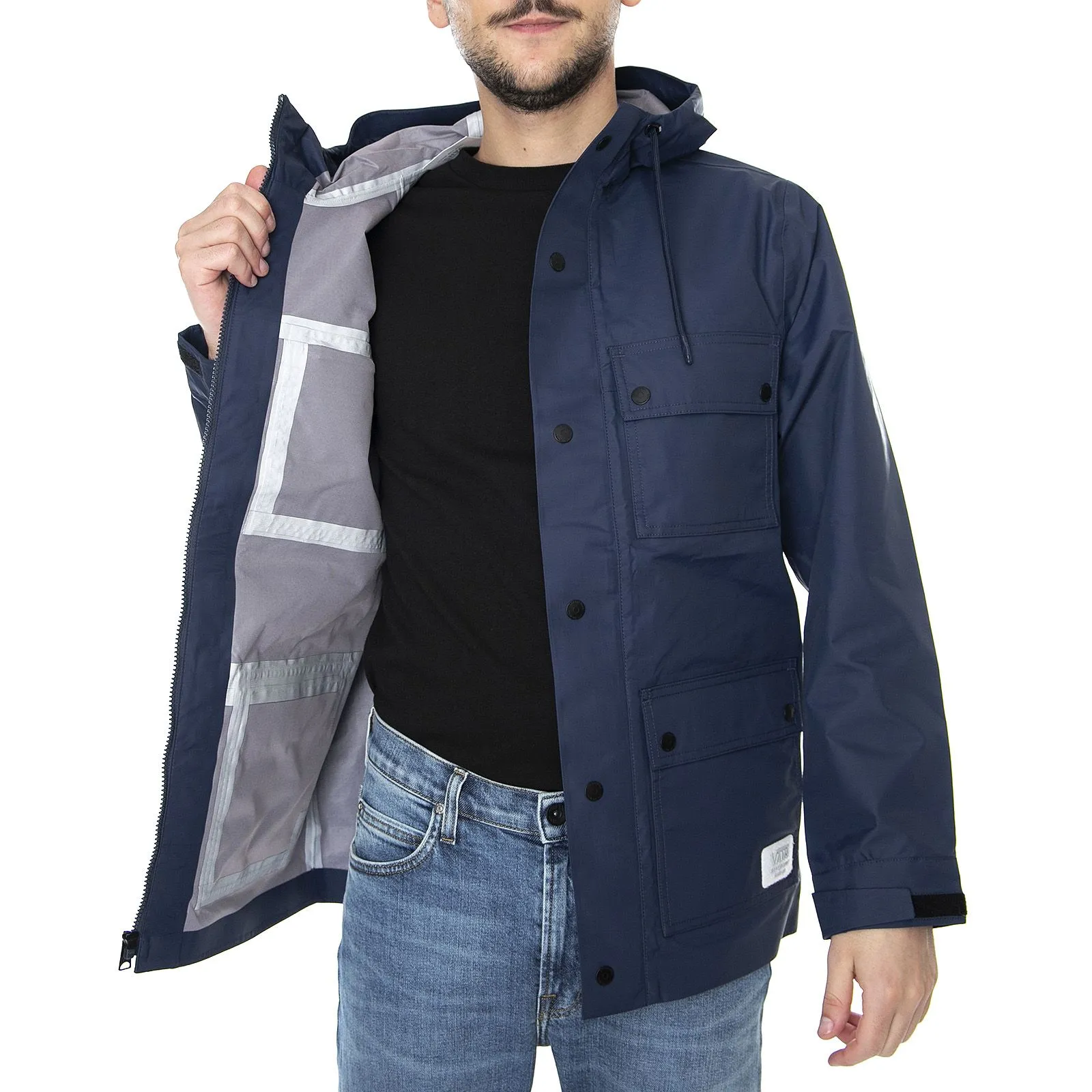 Vans Drill Chore Coat Winter Hooded Jacket - Dress Blues - Giacca Invernale con Cappuccio Uomo Blu    