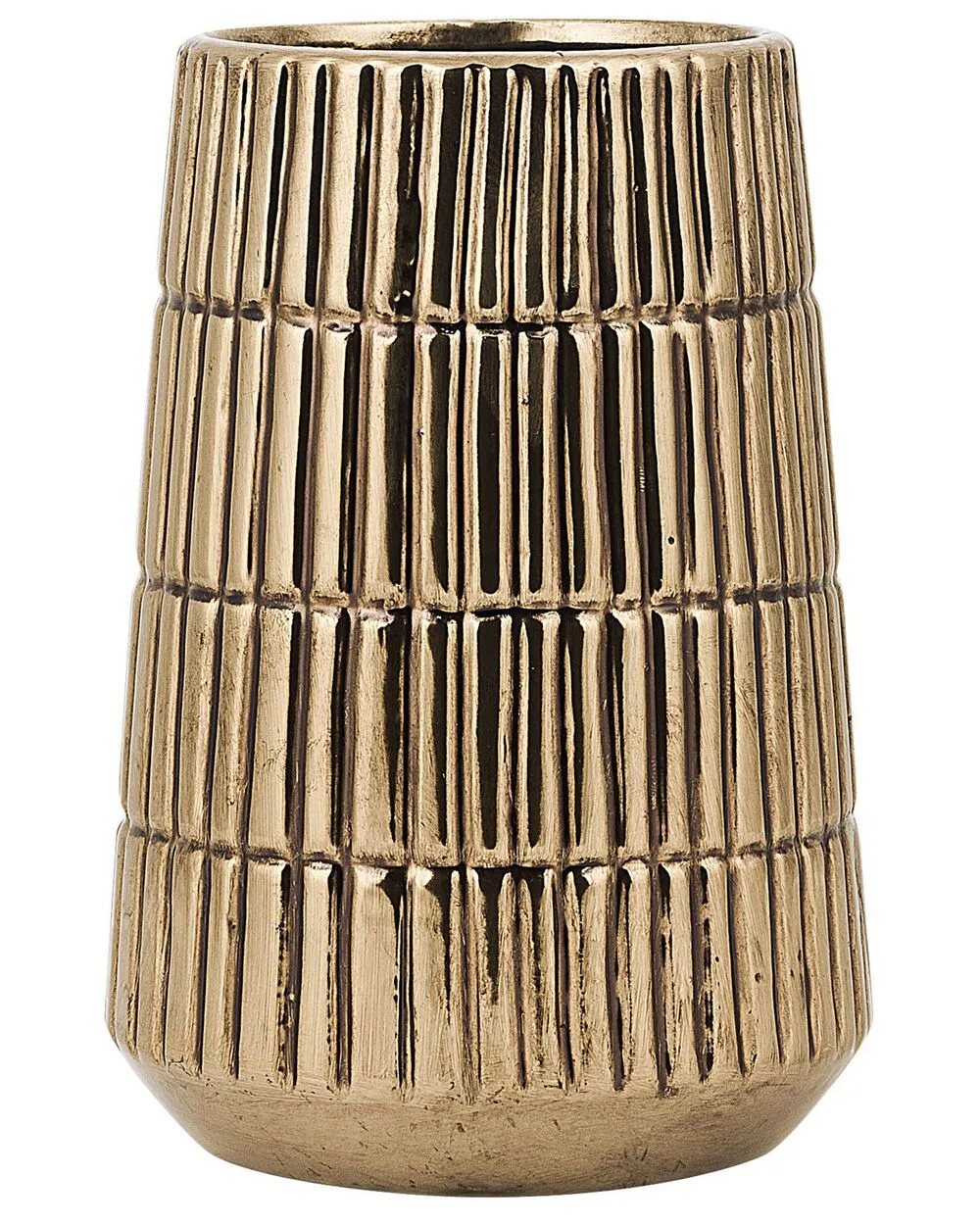 Vaso decorativo QANAWAT Gres porcellanato 22 cm Oro