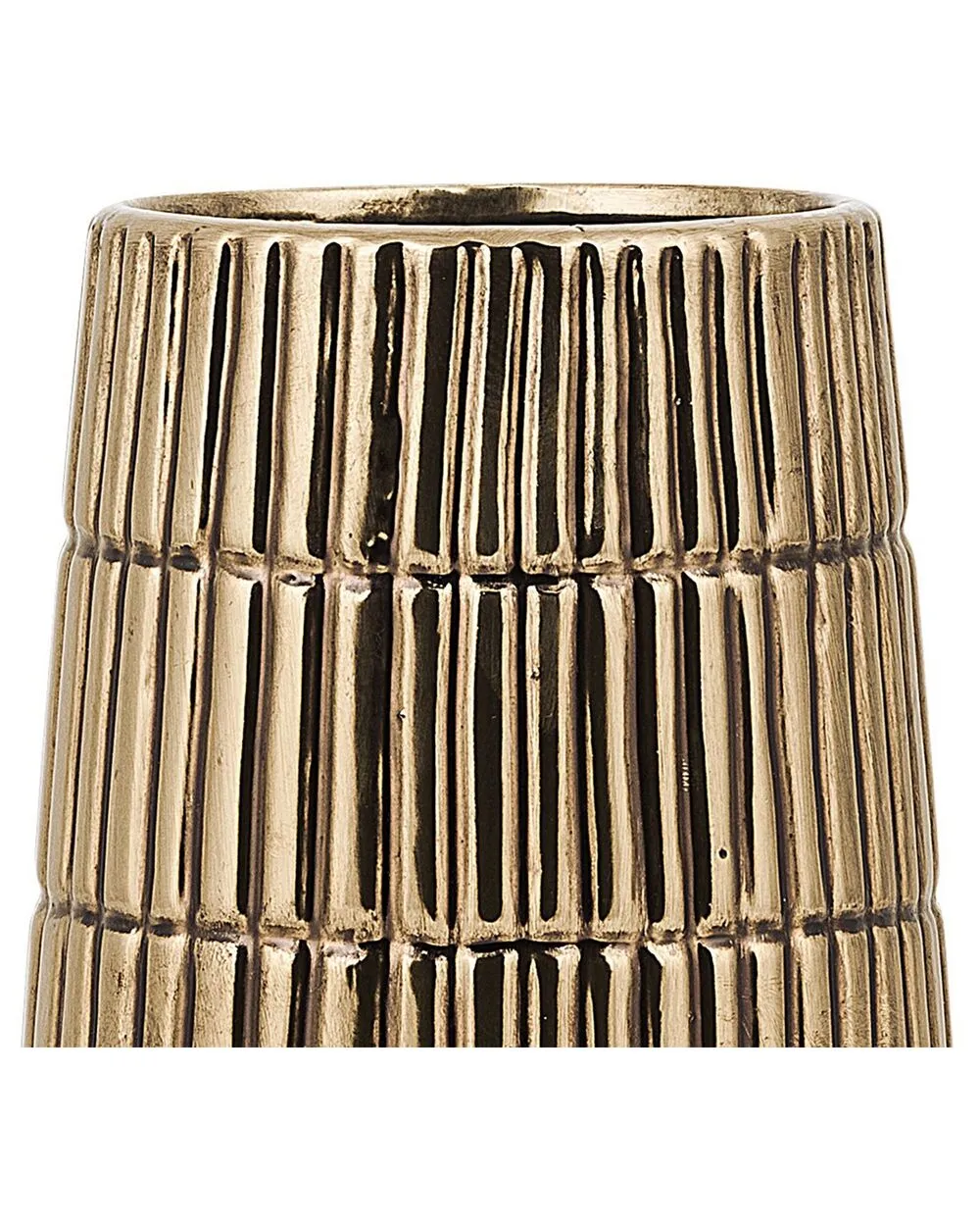Vaso decorativo QANAWAT Gres porcellanato 22 cm Oro
