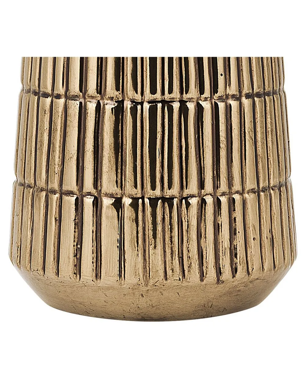 Vaso decorativo QANAWAT Gres porcellanato 22 cm Oro