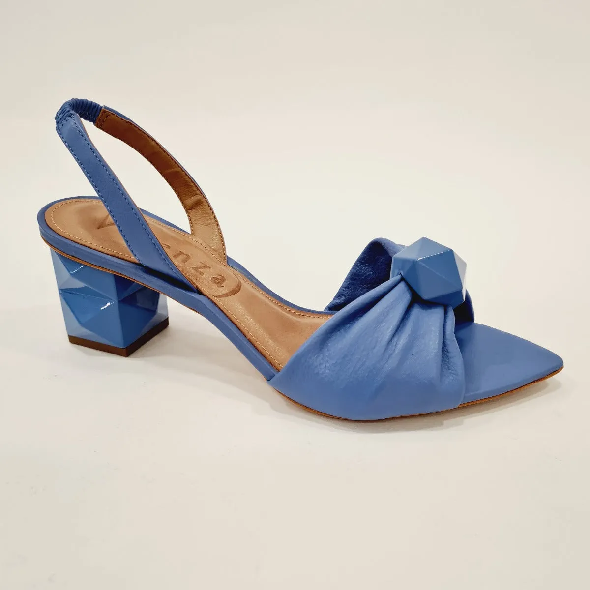 Vicenza Sandalo  tacco alto 6 cm Pelle Celeste rif.92