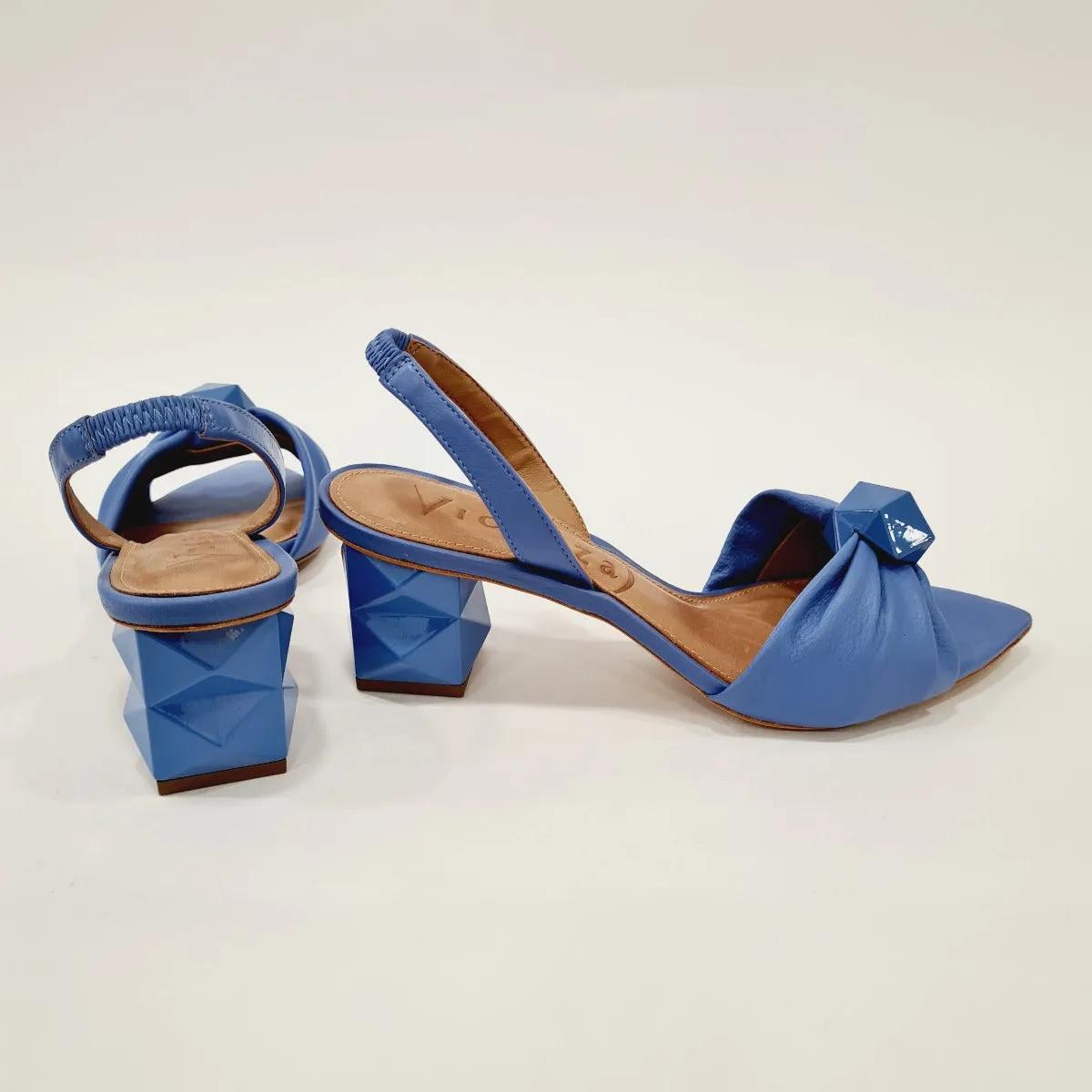 Vicenza Sandalo  tacco alto 6 cm Pelle Celeste rif.92