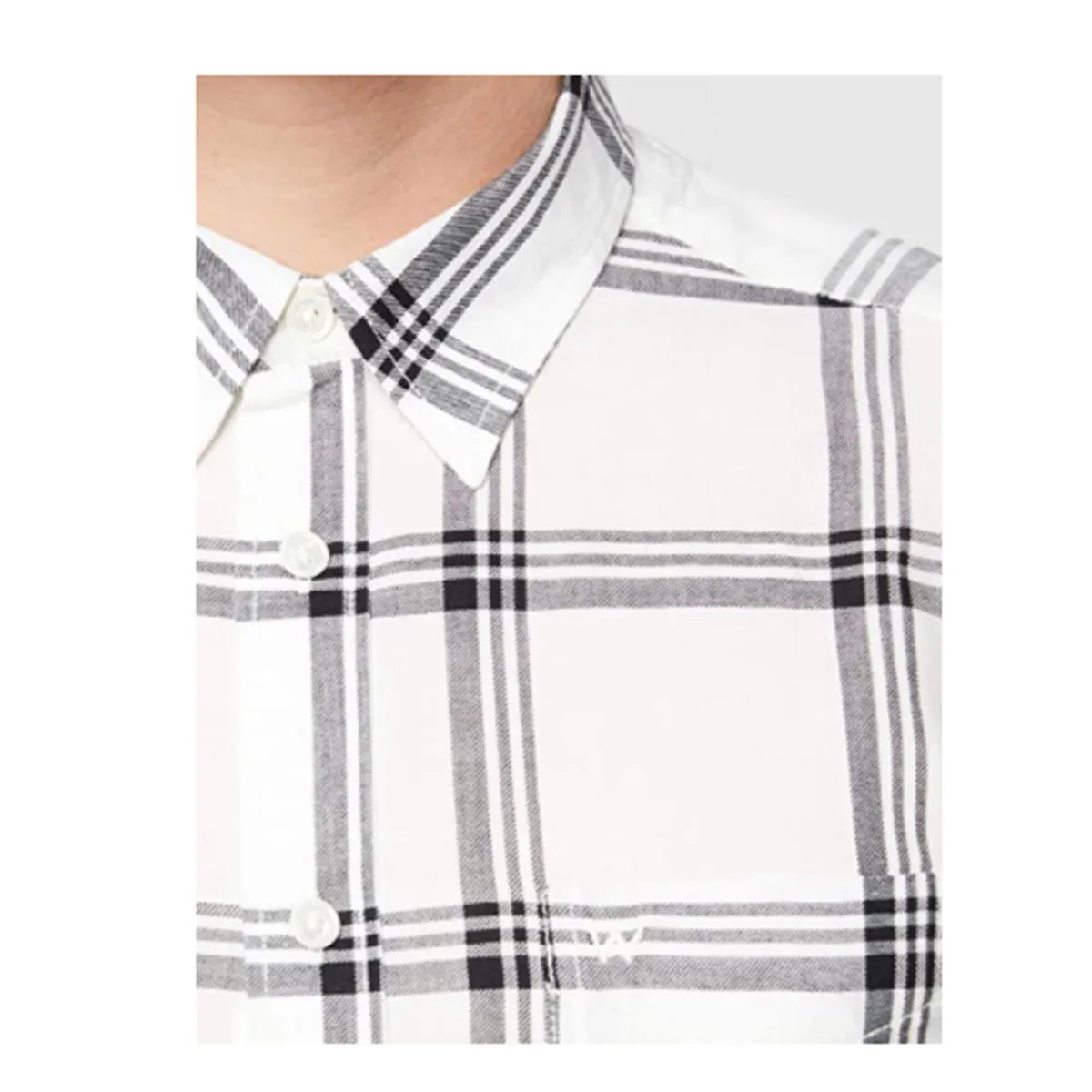 Wrangler camicia manica lunga uomo bianco quadri