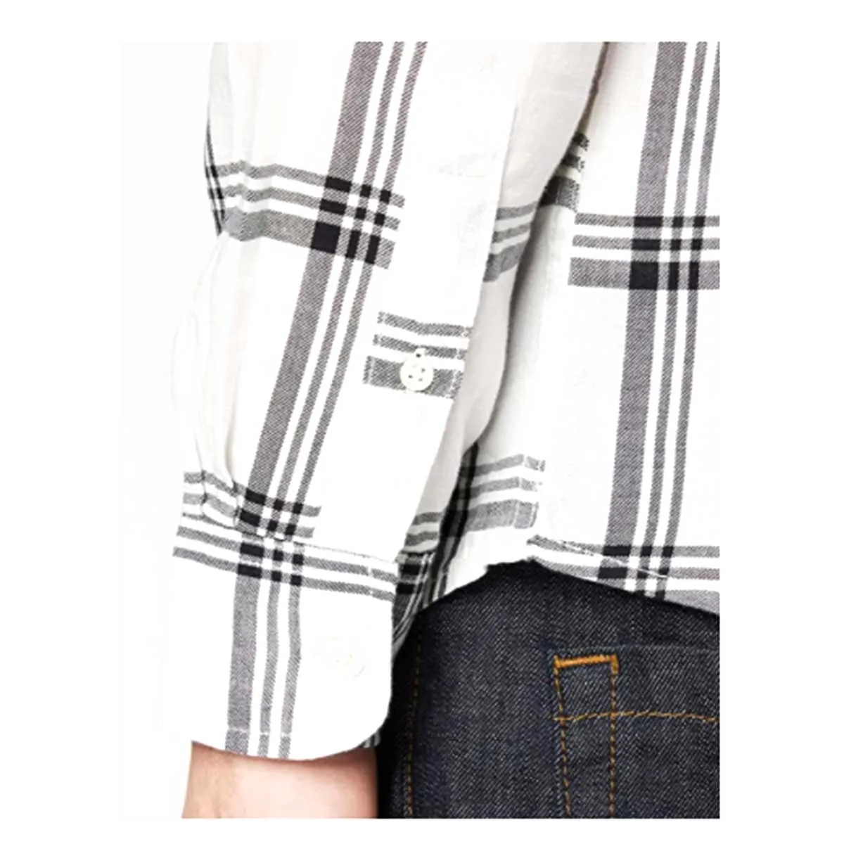 Wrangler camicia manica lunga uomo bianco quadri