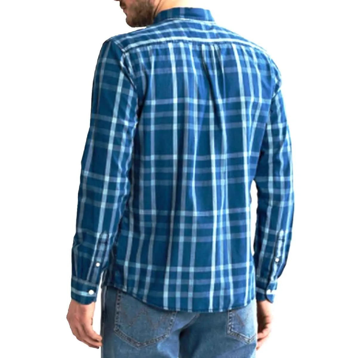 Wrangler camicia uomo l/s blue topaz