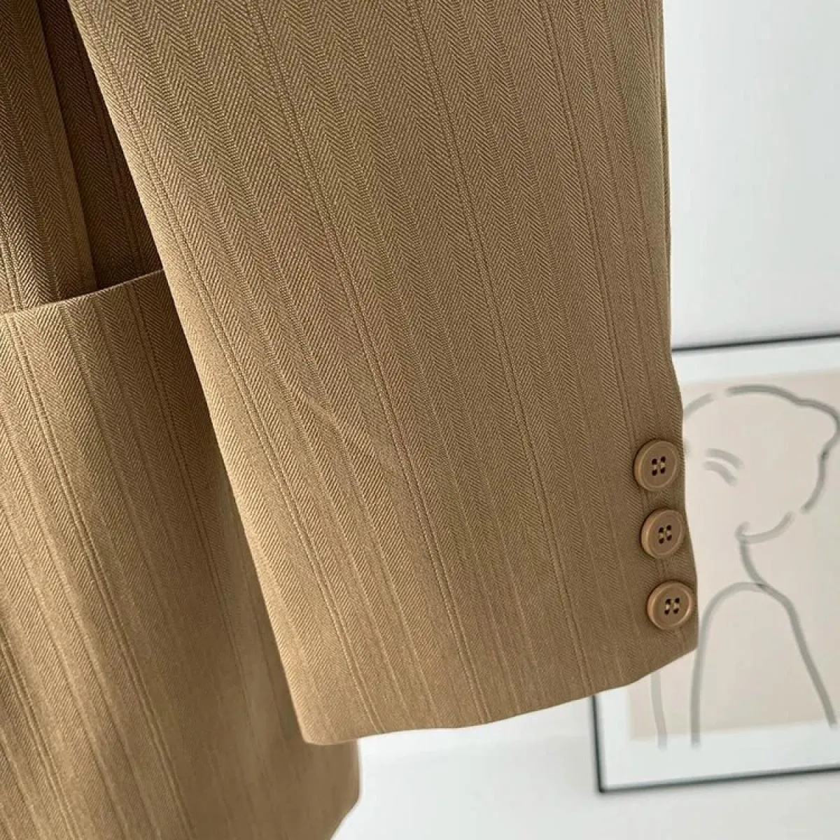 Xfpv Cappotto da caffè da donna a maniche lunghe di alta qualità da ufficio Cappotto da caffè di tendenza moda Abbigliamento da