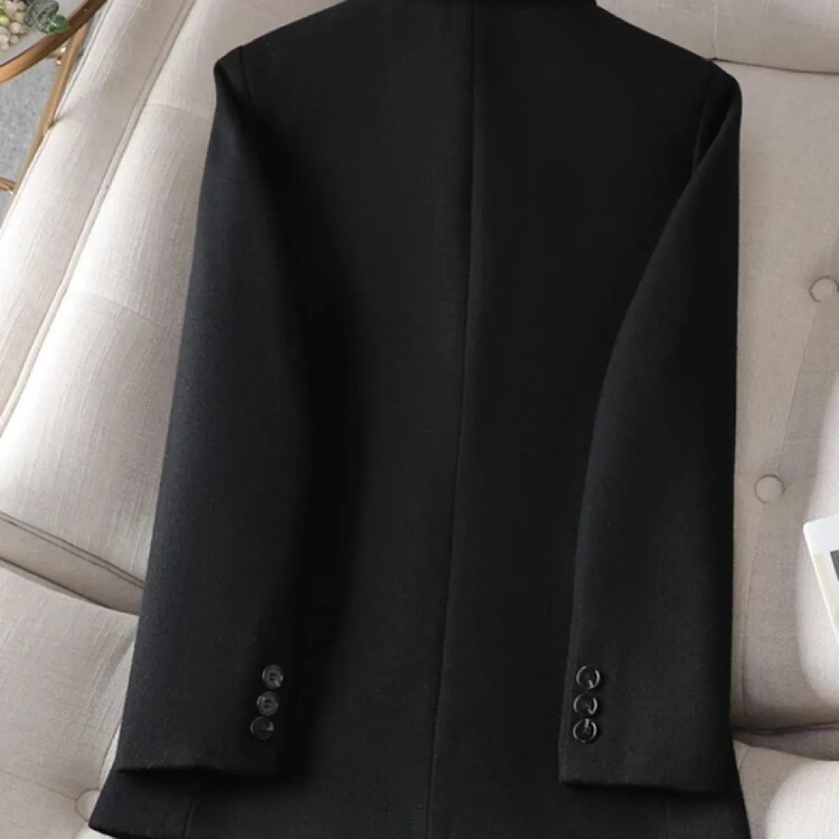 Xfpv Cappotto da donna casual slimtemperament in lana ispessita di lana doppio petto moda nuovo autunno inverno 2023 S