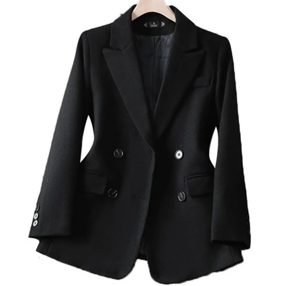Xfpv Cappotto da donna casual slimtemperament in lana ispessita di lana doppio petto moda nuovo autunno inverno 2023 S
