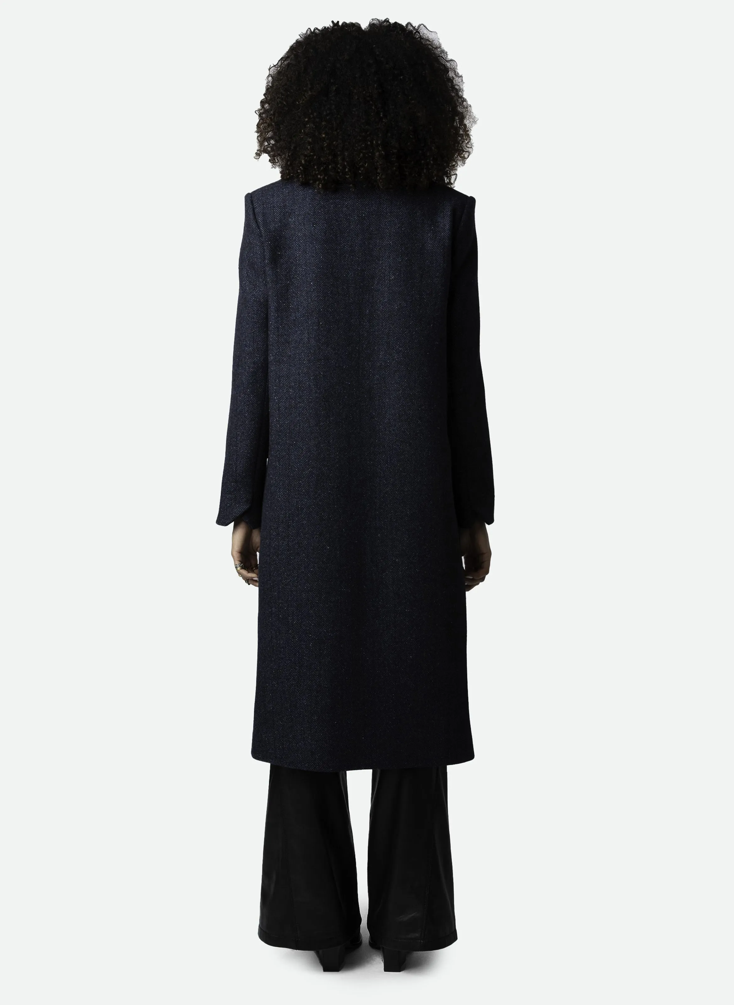  ZADIG&VOLTAIRE   MIO - Cappotto lungo diritto in lana riciclata | Blu