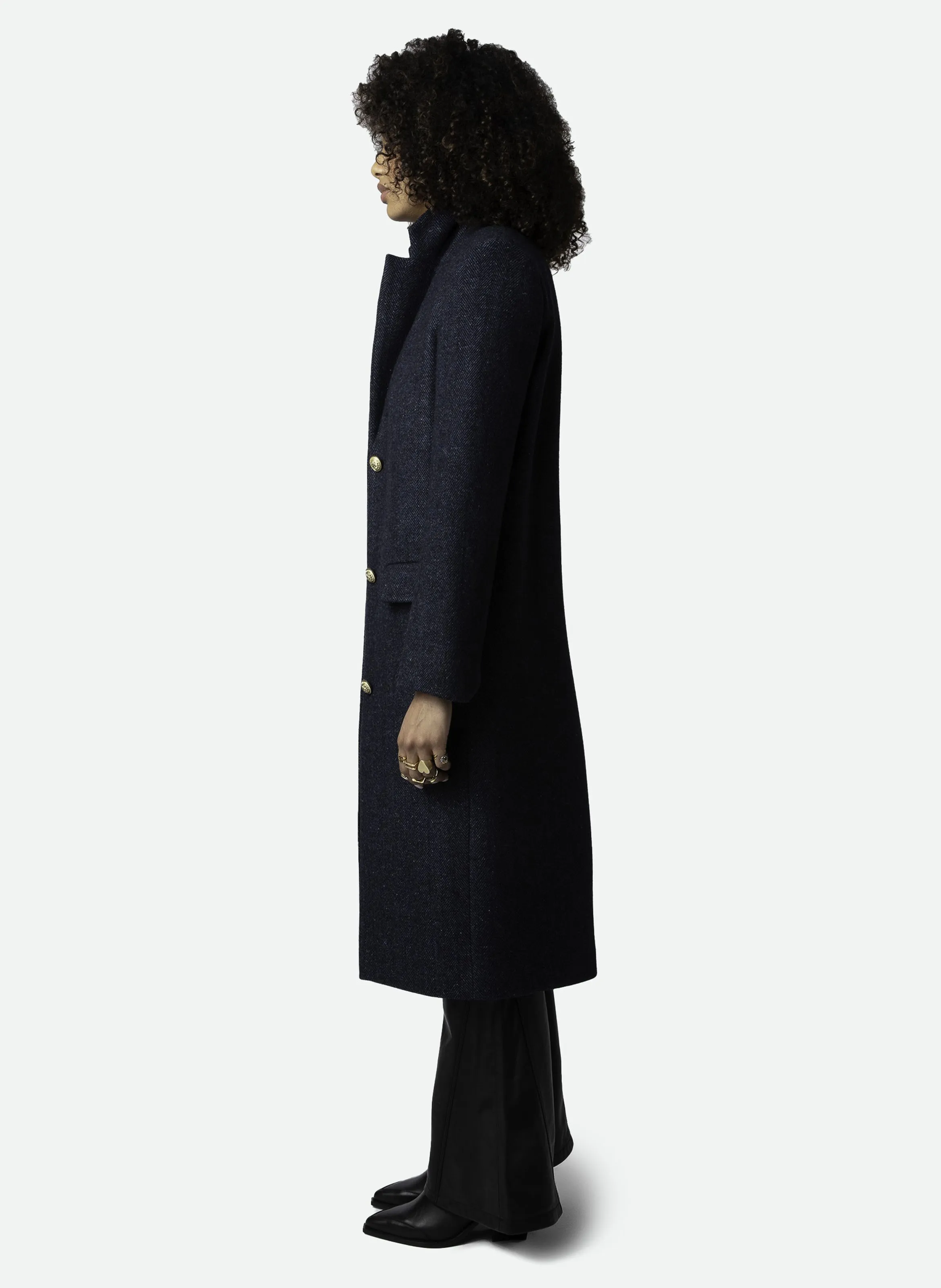  ZADIG&VOLTAIRE   MIO - Cappotto lungo diritto in lana riciclata | Blu