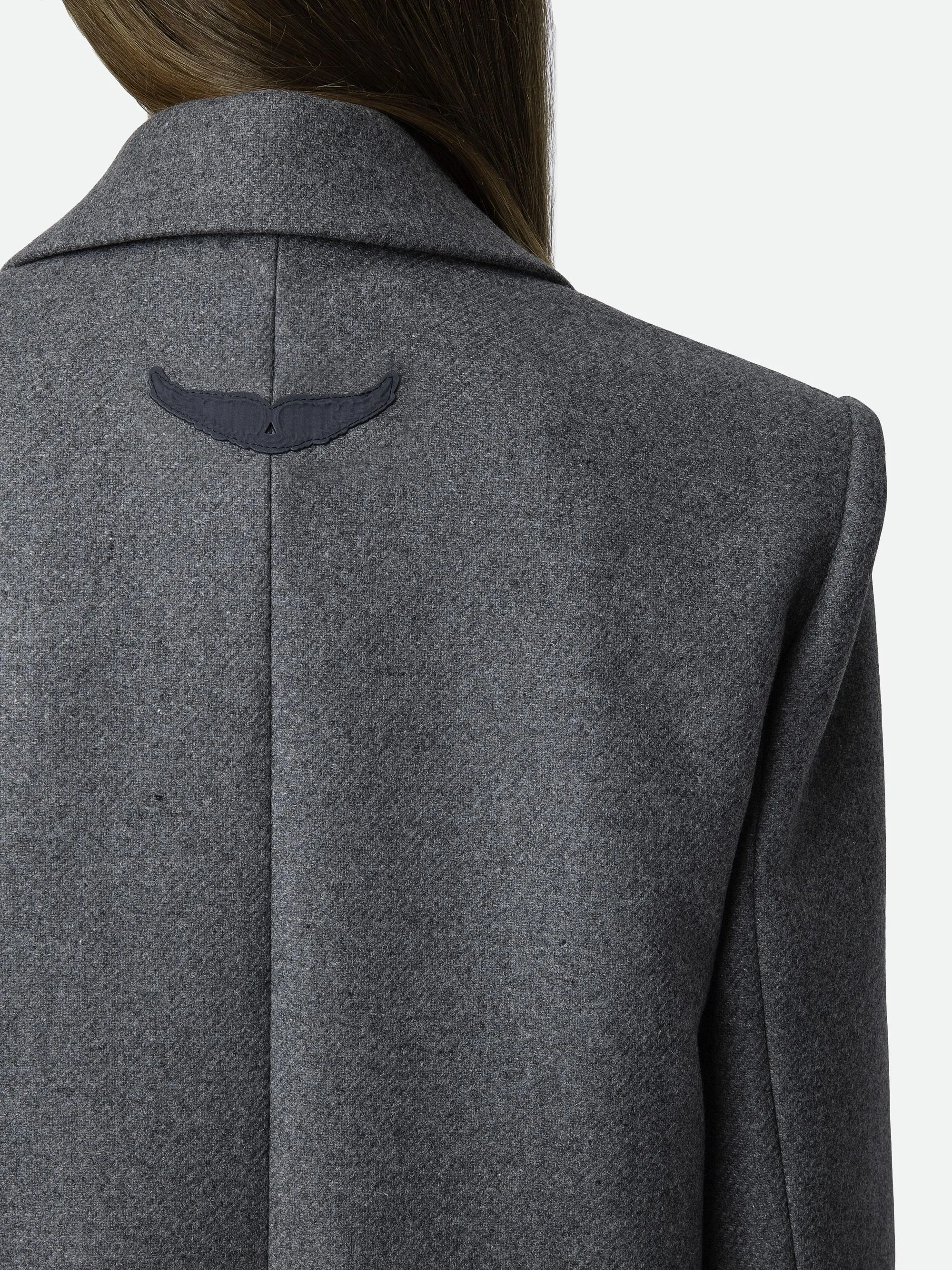  ZADIG&VOLTAIRE   VIOLET - Cappotto corto con collo sartoriale in misto lana vergine | Blu
