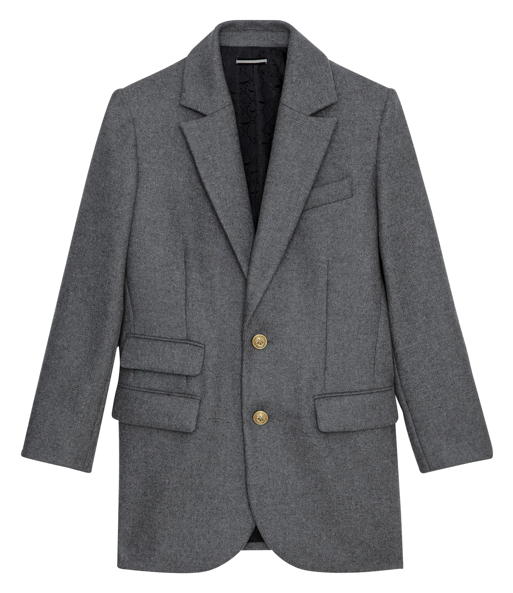  ZADIG&VOLTAIRE   VIOLET - Cappotto corto con collo sartoriale in misto lana vergine | Blu